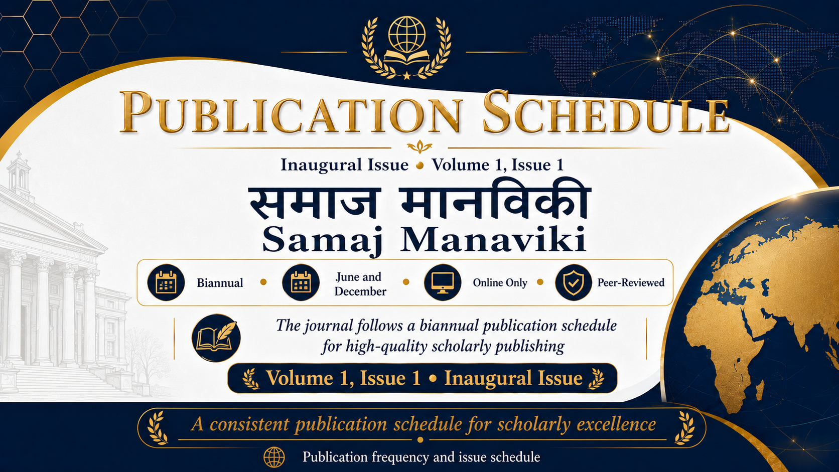Publication Schedule for Volume 1